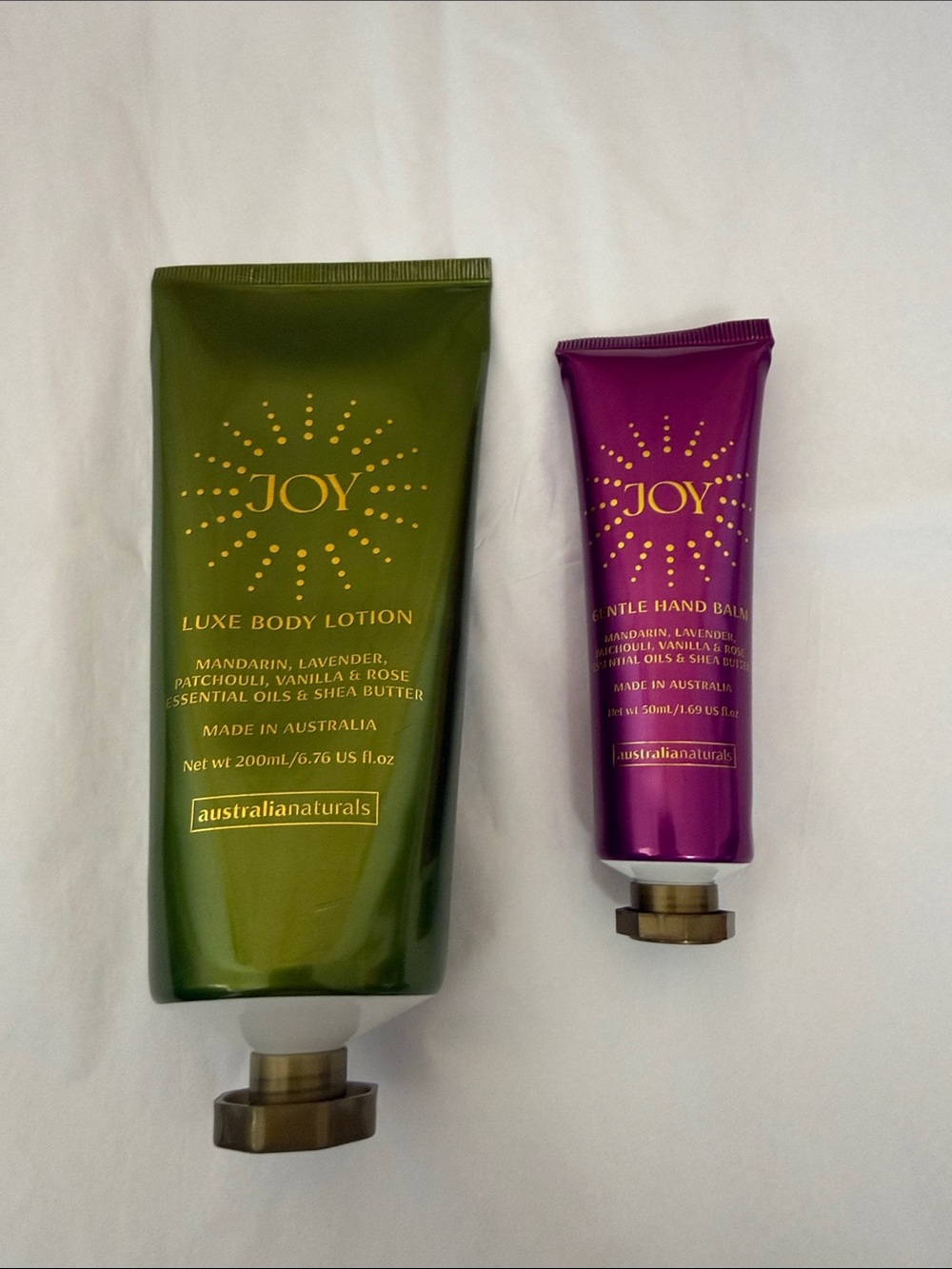 NWT Australian Naturals Luxe Body Lotion & Gentle Hand Balm Set